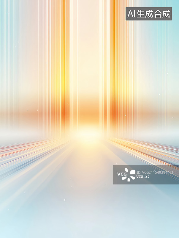 【AI数字艺术】迷幻光束的未来之境图片素材