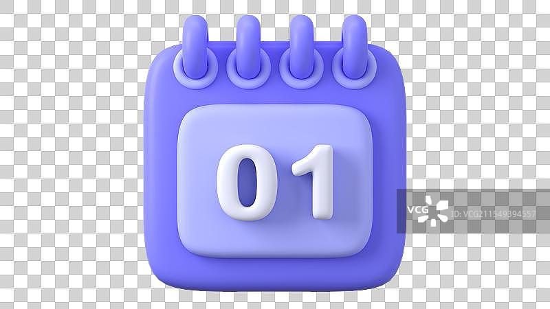 3D清新日历第一天图片素材