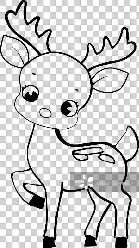 可爱的鹿图标艺术图片素材