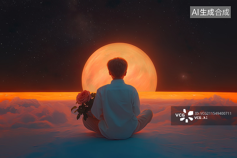 【AI数字艺术】浪漫星球图片素材