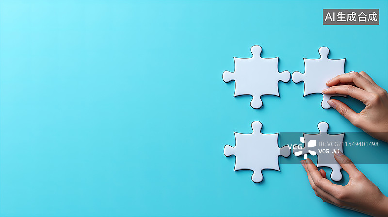 【AI数字艺术】拼图与合作图片素材