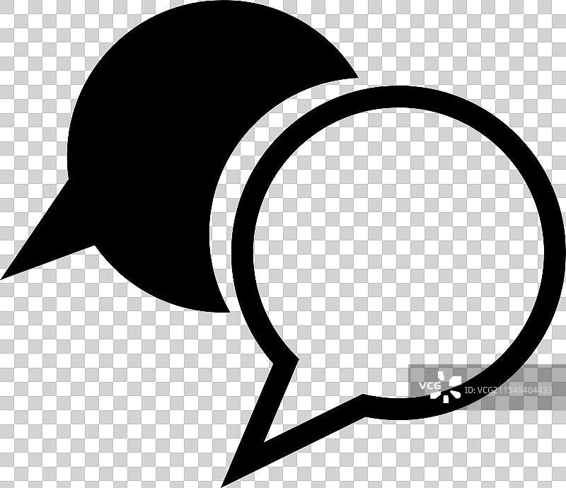 带阴影的聊天扁平图标图片素材