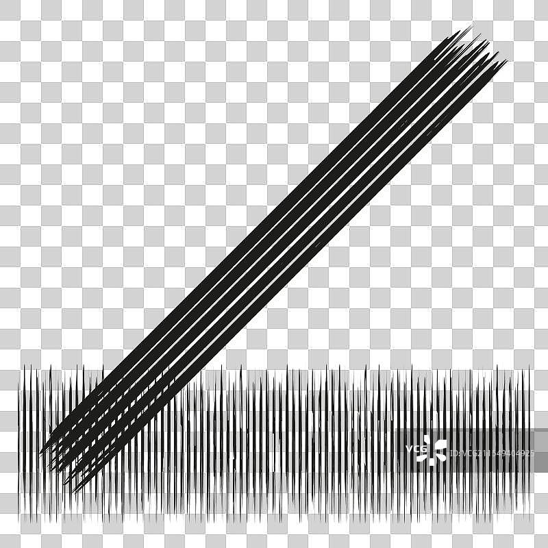 简单黑色斜线图标抽象条纹图片素材