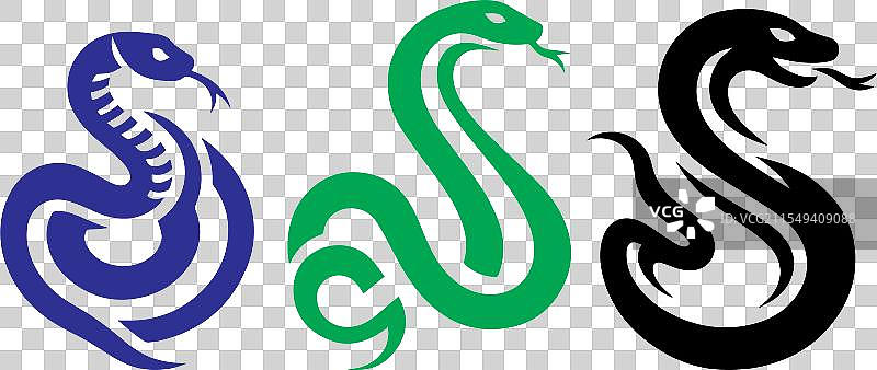 蛇形标志集合集用于网页应用界面图片素材