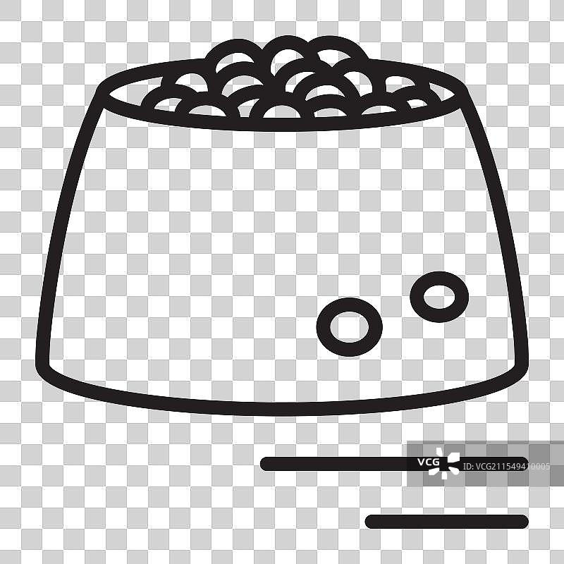 宠物食品线条图标图片素材