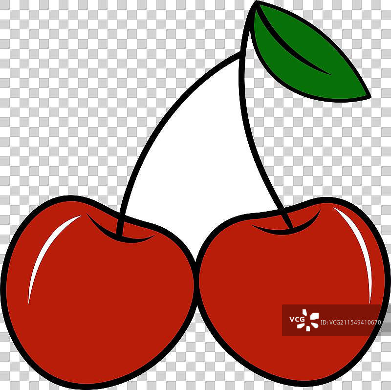 樱桃轮廓图标图片素材