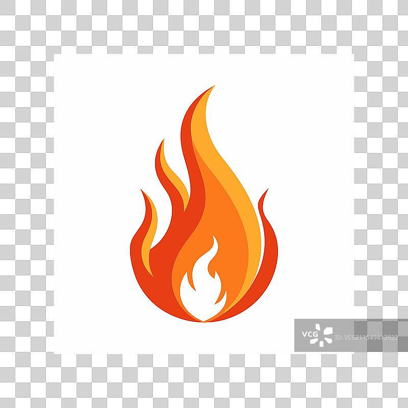 简单的平面风格火焰图标logo图片素材