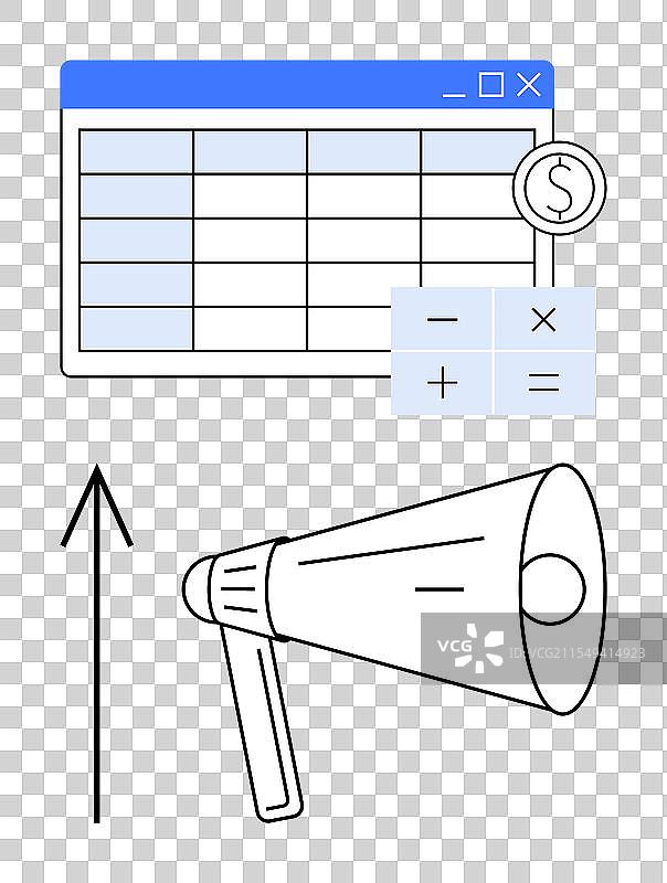 财务电子表格分析与计算器图片素材