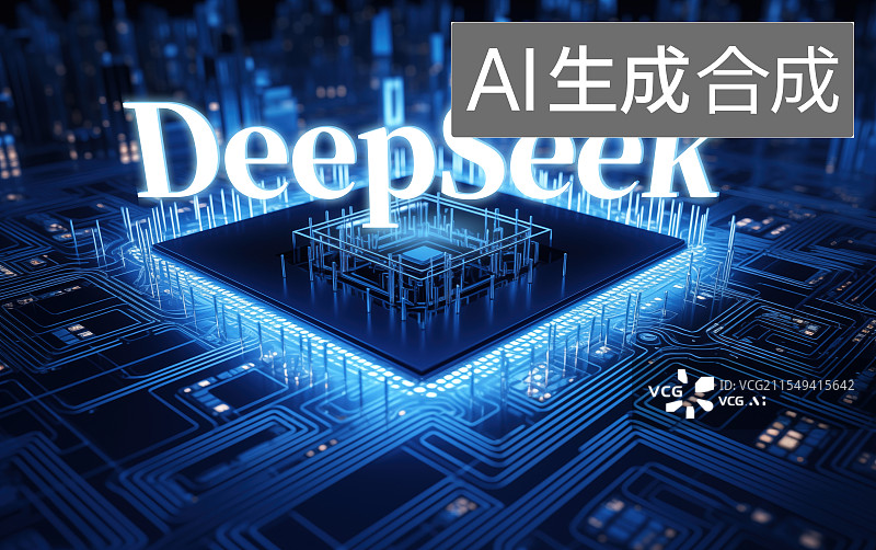 【AI数字艺术】DeepSeek芯片科技概念图片素材