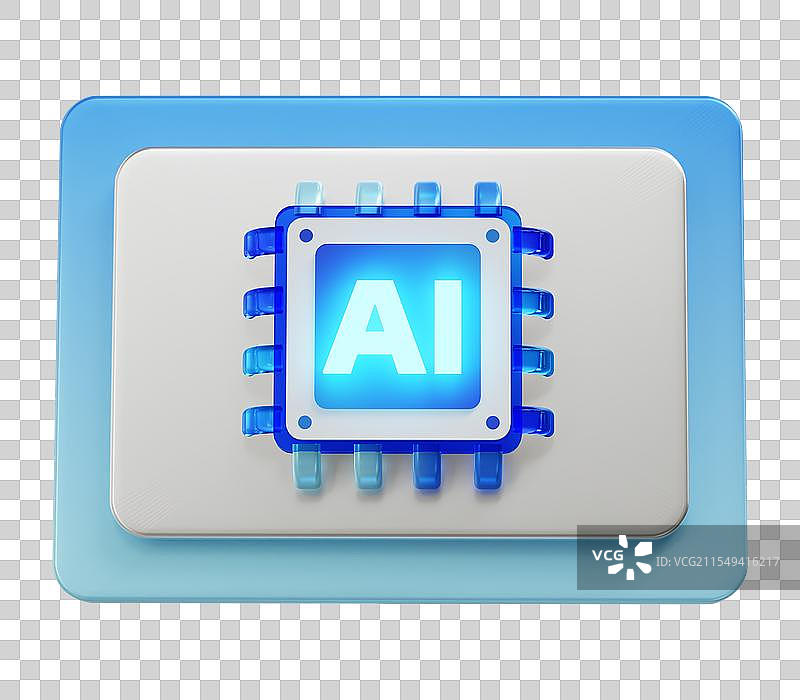 3D立体Ai人工智能主题商务科技图标免抠元素图片素材