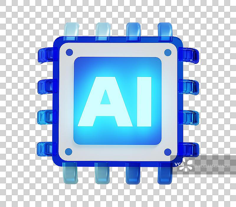 3D立体Ai人工智能主题商务科技图标免抠元素图片素材