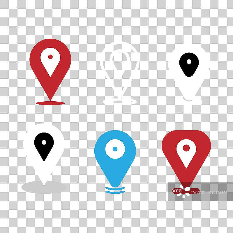 地图定位图标集合 位置图标图片素材