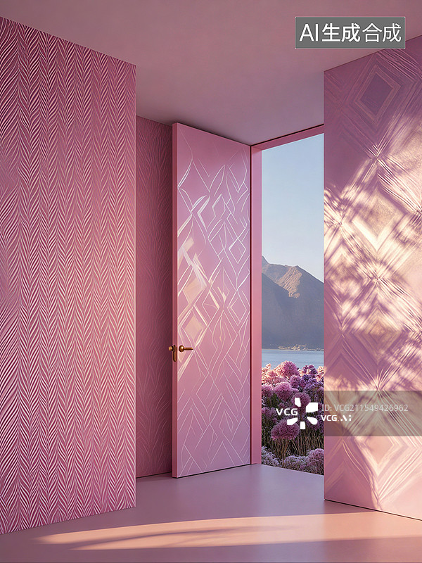 【AI数字艺术】粉色家居背景图片素材