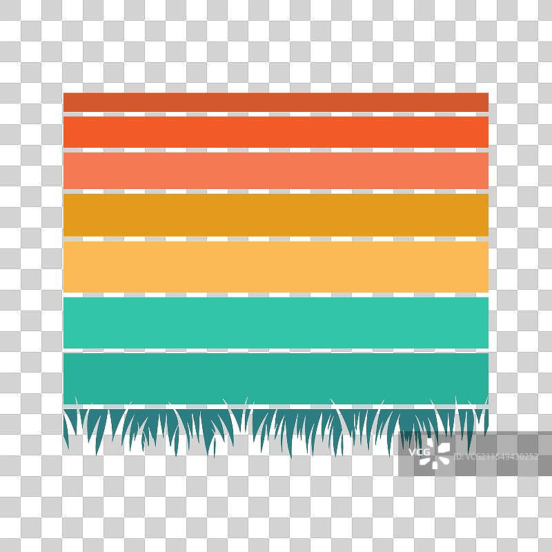 约克夏犬复古地平线风格图片素材