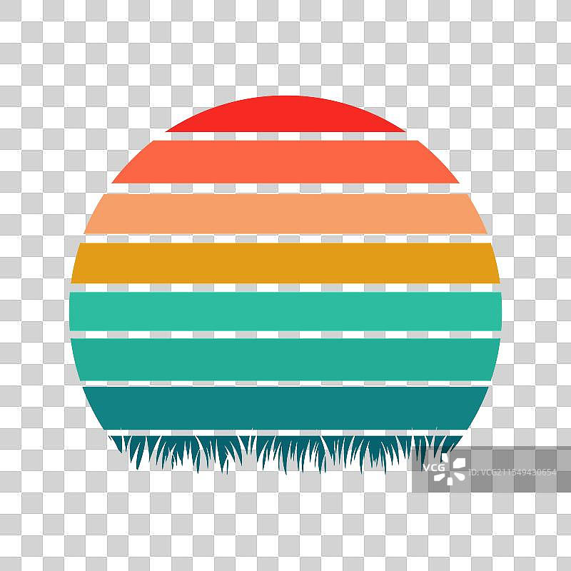 复古彩虹风格的约克夏犬图片素材