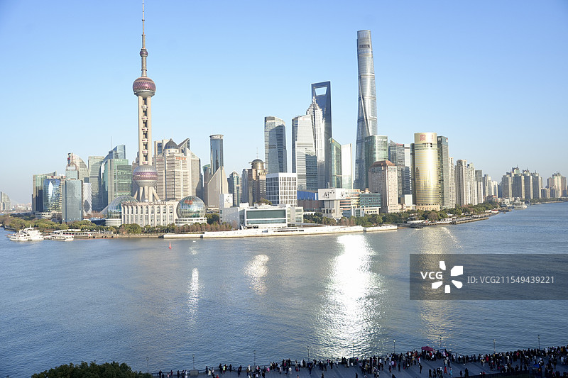上海外滩远眺图片素材