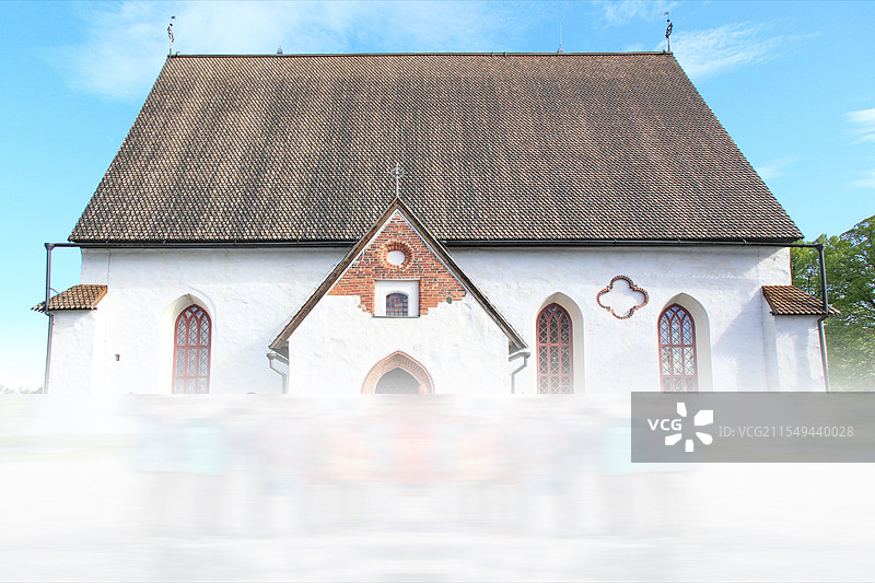 北欧国家芬兰的中世纪古镇：波尔沃图片素材