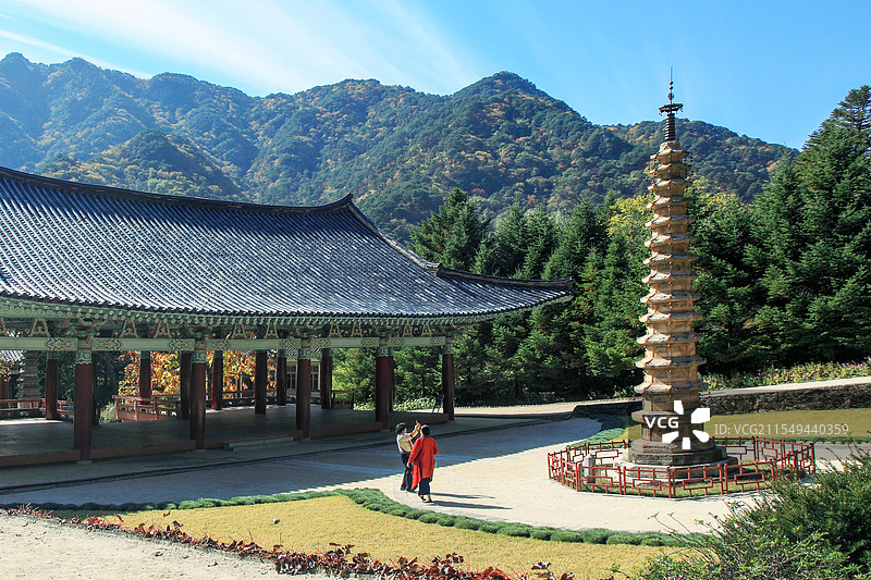 朝鲜妙香山风光图片素材