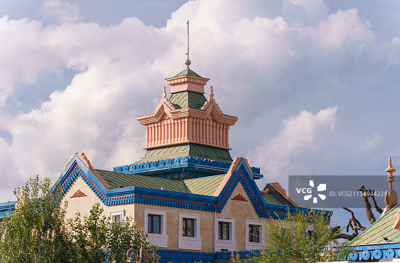 中俄边境满洲里俄罗斯风情的建筑图片素材