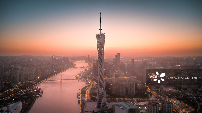 广州绝美日出图片素材