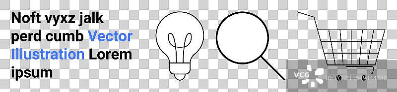 代表灯泡的极简图标图片素材