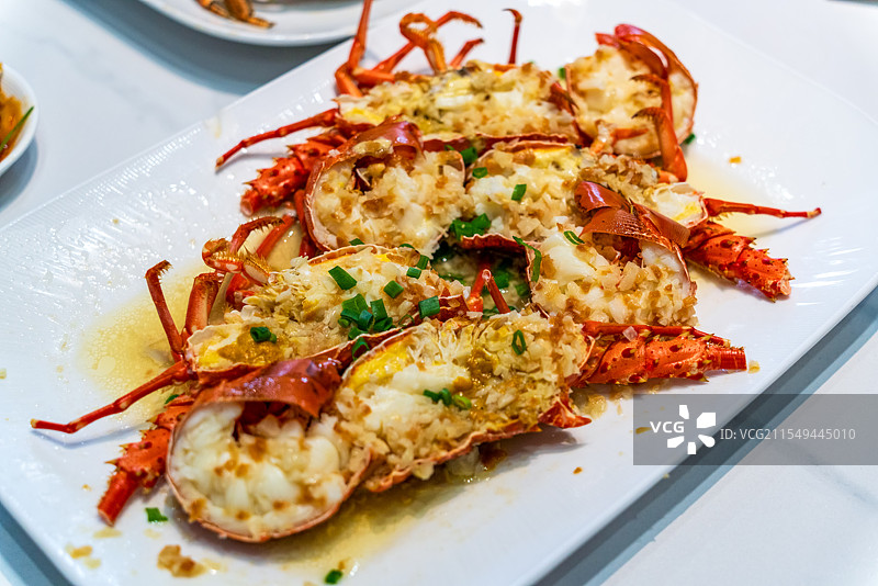 开背蒜蓉蒸青龙图片素材