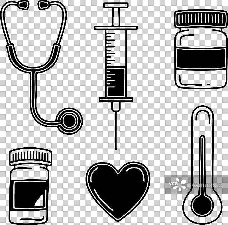 医院设备图标集图片素材