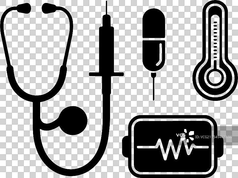 医疗工具和设备套件图片素材