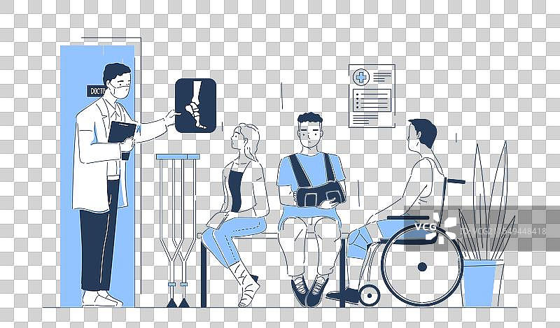 创伤学伤害概念男女在一起图片素材