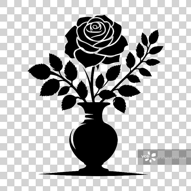 花朵剪影图片素材