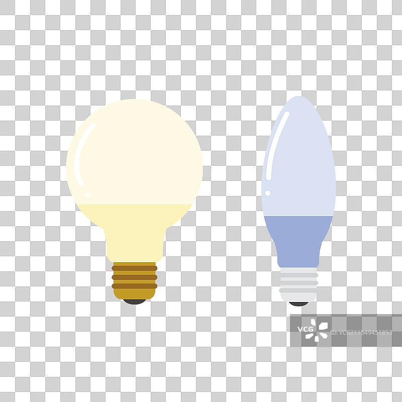 LED灯和节能灯泡图片素材