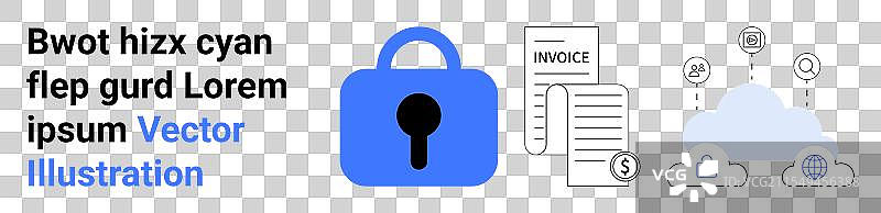 安全的数字交易和云计算图片素材