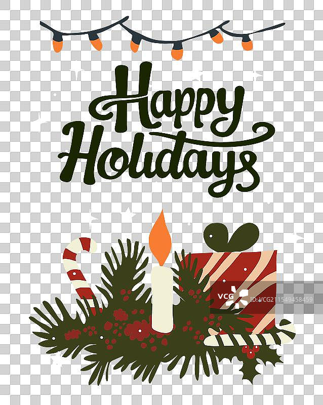 festive hand-drawn with holiday图片素材