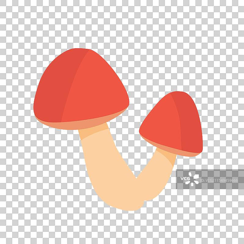 一对红顶蘑菇图片素材