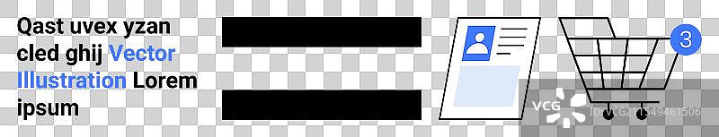 用户个人资料和购物车元素图片素材