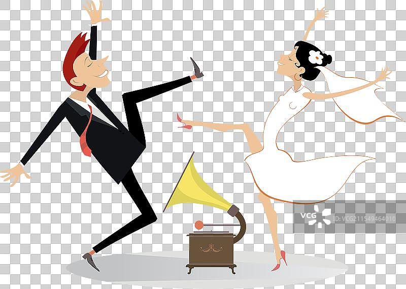 跳舞的已婚夫妻图片素材