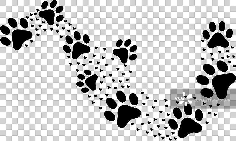 象征对所有动物热爱的爪印设计图片素材