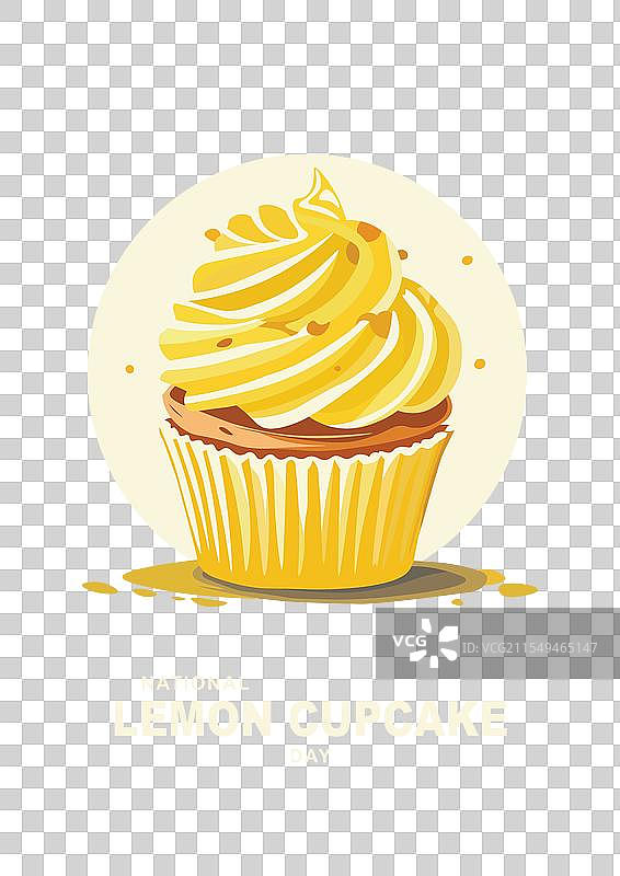 国家柠檬杯子蛋糕日背景图片素材