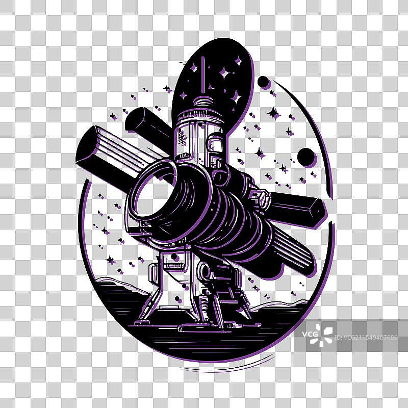 宇宙飞船着陆月球或行星的概念图片素材