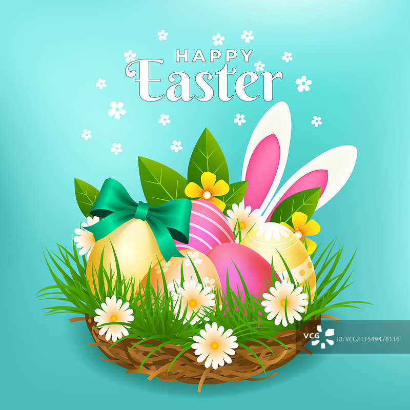 复活节快乐卡片模板和插图帖子图片素材