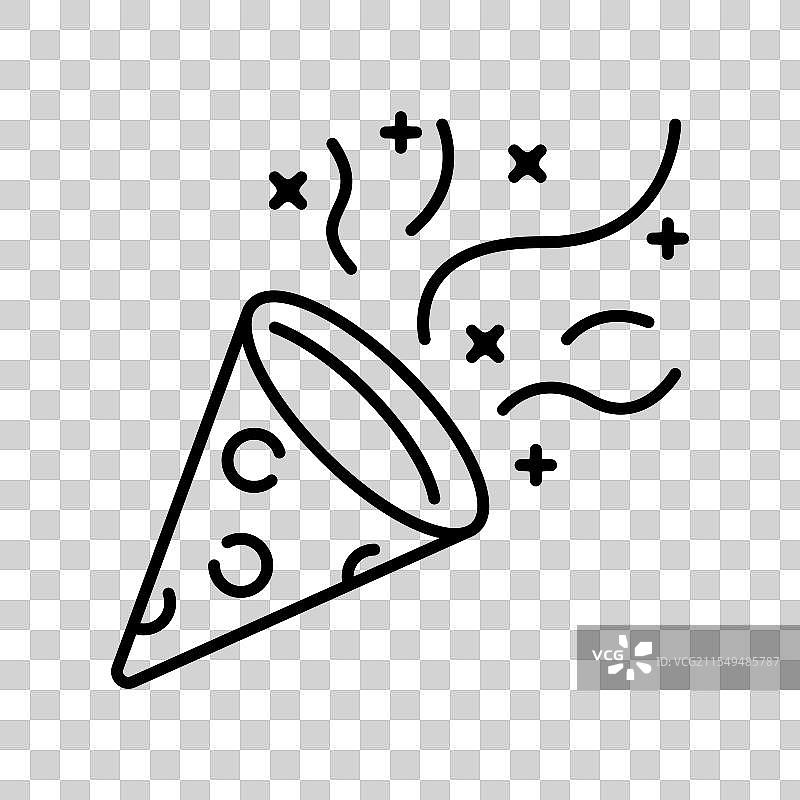 生日彩纸炮的图标图片素材