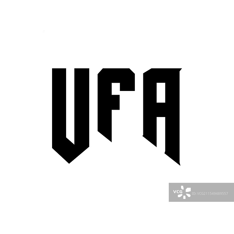 技术公司UFA的字母标志设计图片素材