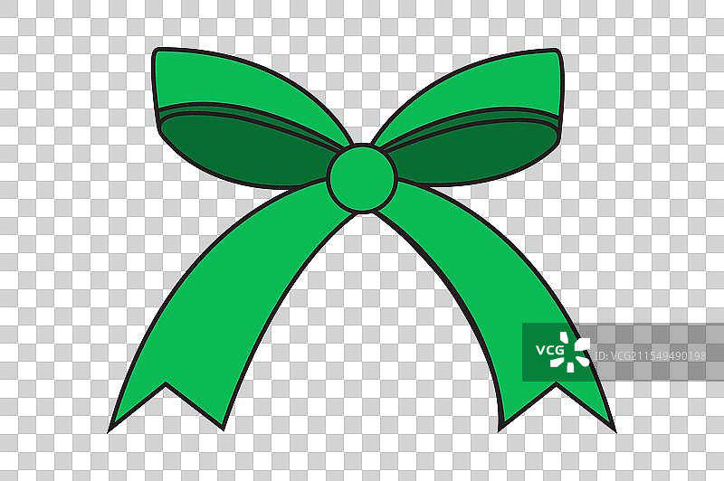 圣诞节绿色蝴蝶结丝带设计图片素材