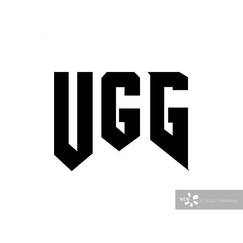 UGG字母标志设计，适用于科技公司UGG图片素材