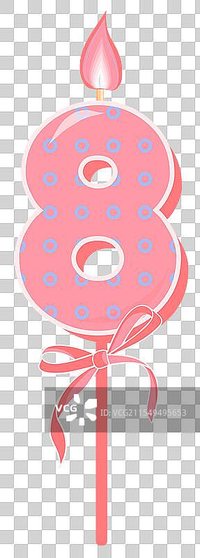 生日快乐蛋糕字体，配有粉色和黄色蜡烛图片素材