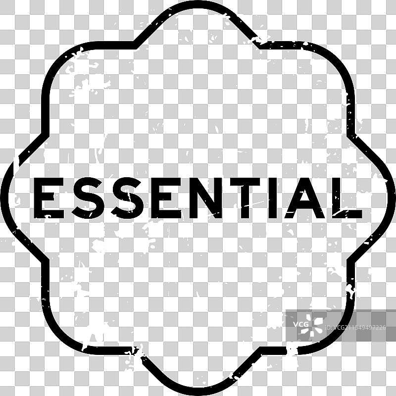 黑色磨损风格的基本字样橡胶印章图片素材