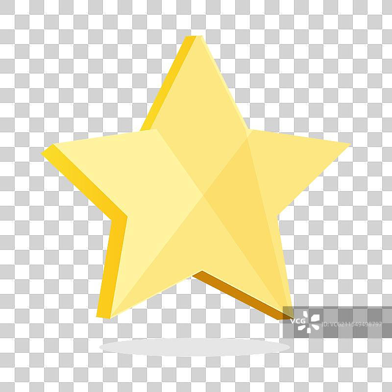 金色星星评分概念，孤立的金星图片素材