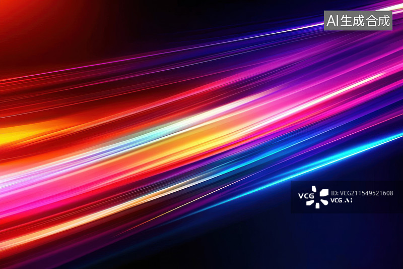 【AI数字艺术】科幻光速扩散概念背景图片素材