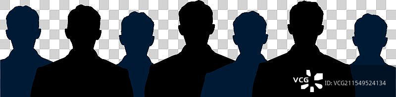 人群中等待的男性商业人士图片素材