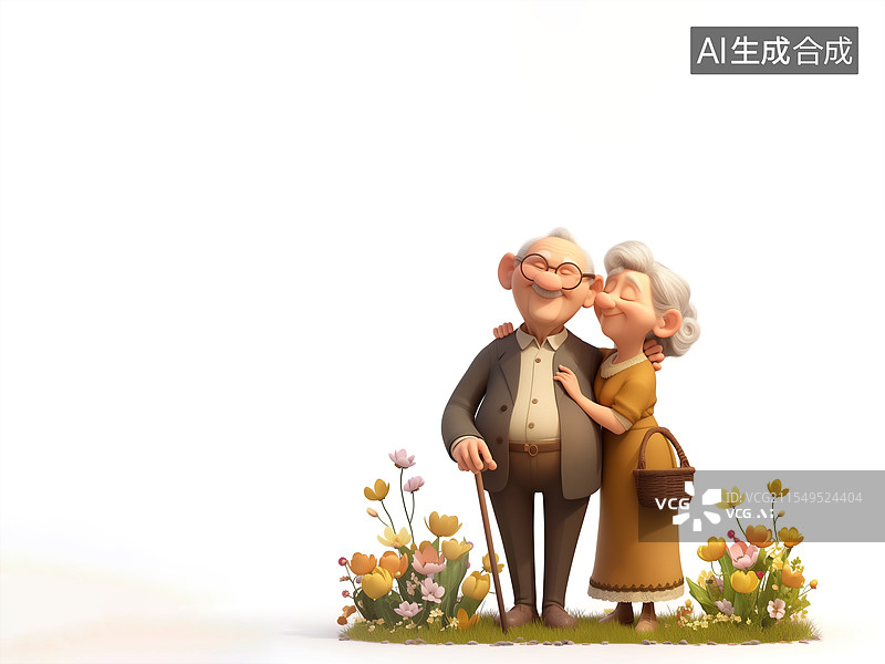 【AI数字艺术】重阳节的老人图片素材